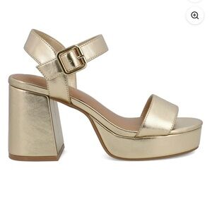 Elegant Gold Platform Heels